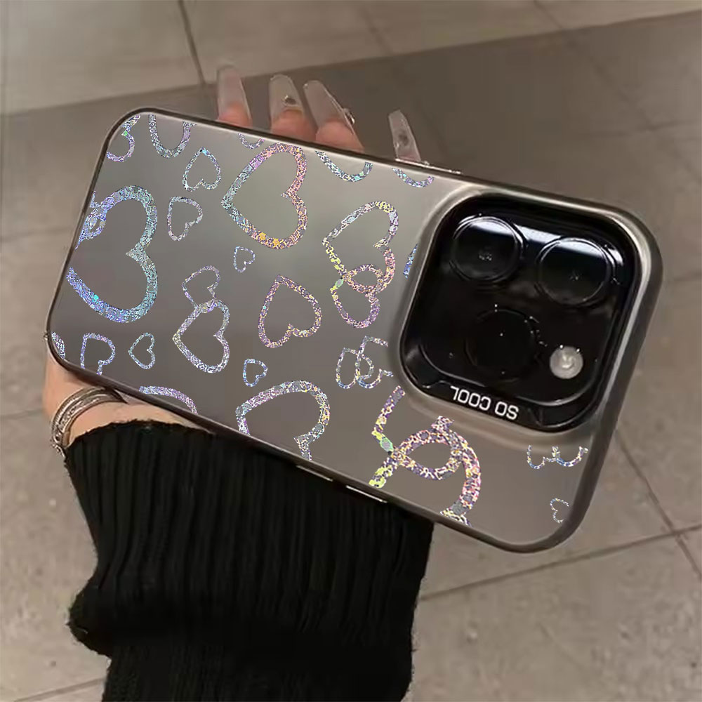 Mini Pc Case - Kolorowe etui z nadrukiem serca do